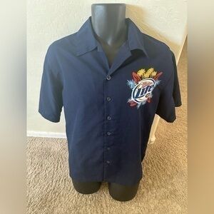 Men’s vintage like Miller Lite pre own button front size M logo beer shirt